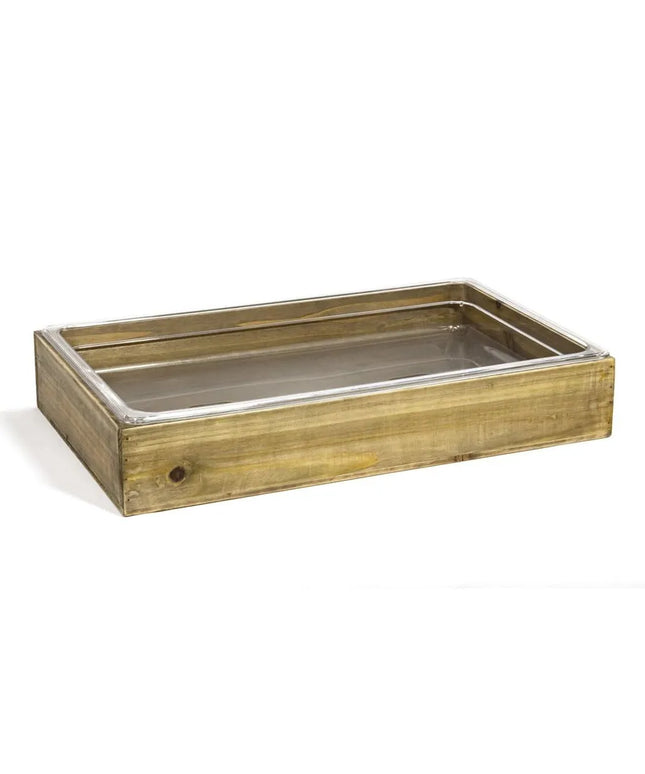 Bộ Khung Đựng Đá Hình Chữ Nhật Front of the House BHO149NAW20 - 52.7 cm x 32.4 cm x 8.9 cm, Gỗ Mộc