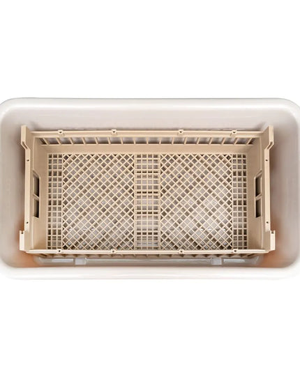 Bộ Ngâm Dao Nĩa Vollrath 52827 Cỡ Nửa Khay - Giá Đỡ Và Thùng Ngâm, Màu Beige