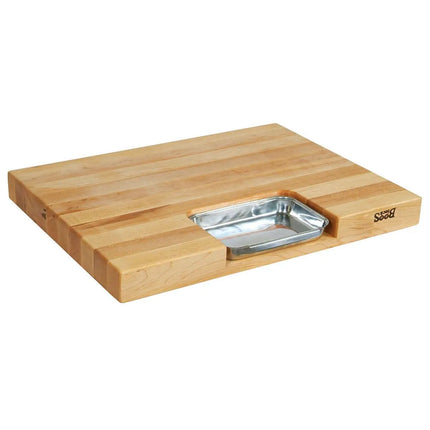 Bộ Quà Tặng John Boos PM2418225-P Với Thớt 61x45.7x5.7 cm, Khay & Rãnh Hứng Nước, Màu Kem