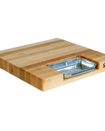 Bộ Quà Tặng Thớt Gỗ Phong John Boos PM18180225-P 45.7 x 45.7 x 5.7 cm, Kèm Chảo