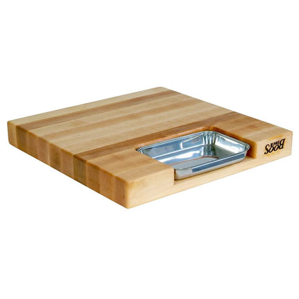 Bộ Quà Tặng Thớt Gỗ Phong John Boos PM18180225-P 45.7 x 45.7 x 5.7 cm, Kèm Chảo