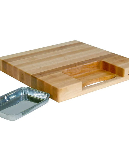 Bộ Quà Tặng Thớt Gỗ Phong John Boos PM18180225-P 45.7 x 45.7 x 5.7 cm, Kèm Chảo