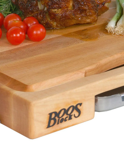 Bộ Quà Tặng Thớt Gỗ Phong John Boos PM18180225-P 45.7 x 45.7 x 5.7 cm, Kèm Chảo