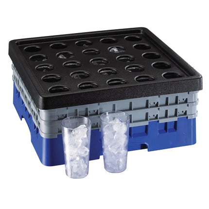 Bộ Rót Đá Vào Ly Cambro 25SWGF110 Camrack® 25 Ngăn Màu Đen