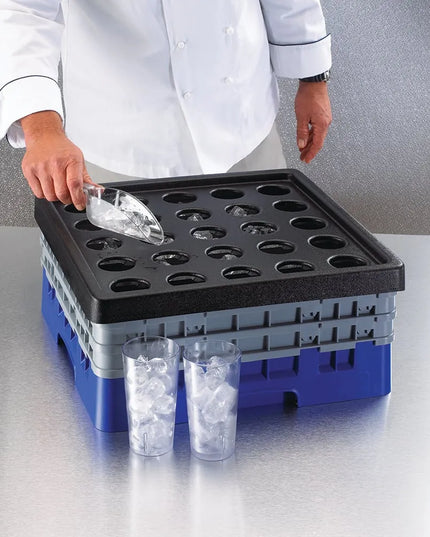 Bộ Rót Đá Vào Ly Cambro 25SWGF110 Camrack® 25 Ngăn Màu Đen