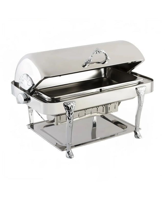 Bon Chef 17040CH Full Size Chafer w/ Roll-top Lid & Chafing Fuel Heat