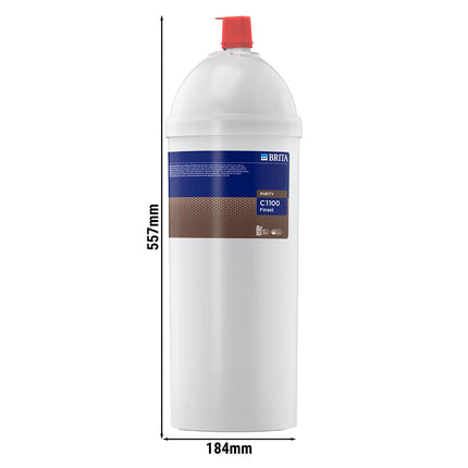BRITA | Commercial PURITY Finest C1100 Water Filter Cartridge – Espresso Machines – 6,000 L @10°dH – 0% Bypass – Stable Gold‑brown Crema