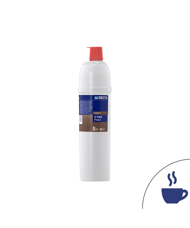 BRITA | Commercial PURITY Finest C150 Water Filter Cartridge – Espresso Machines – Gold‑brown Crema – 1,100 L @10°dH – 0% Bypass