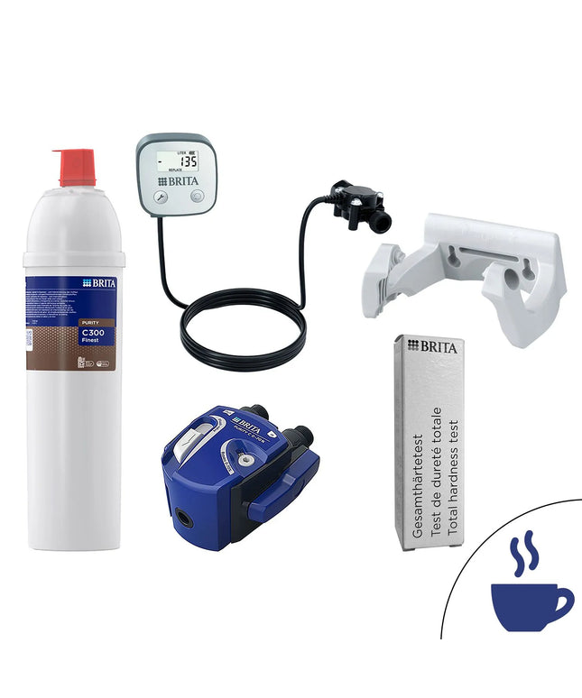 BRITA| PURITY Finest C150 Water Filter Starter Set – coffee/vending - gypsum-rich - 1,800 L