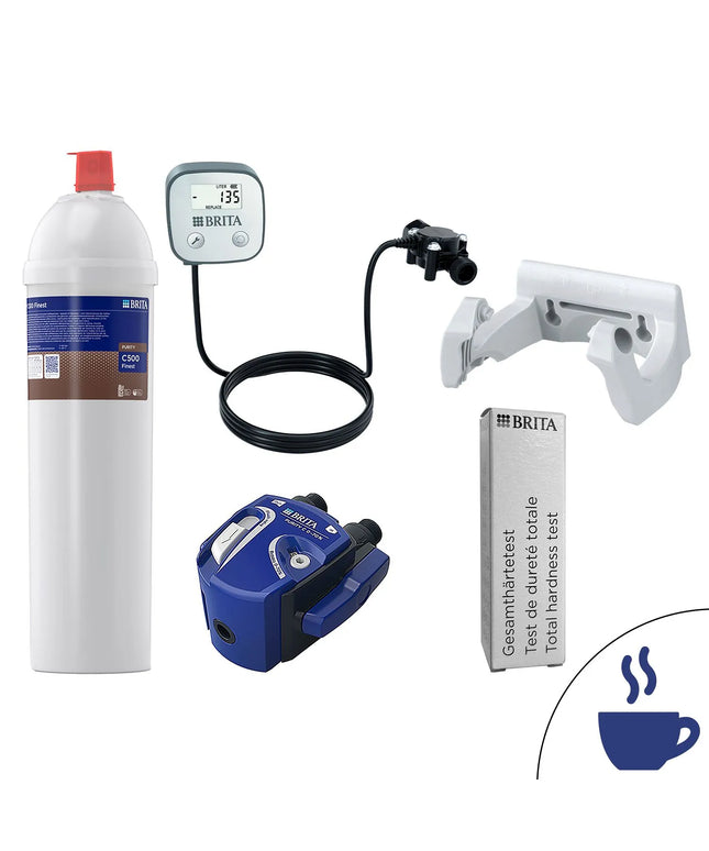 BRITA| PURITY Finest C150 Water Filter Starter Set – coffee/vending - gypsum-rich - 3,414 L