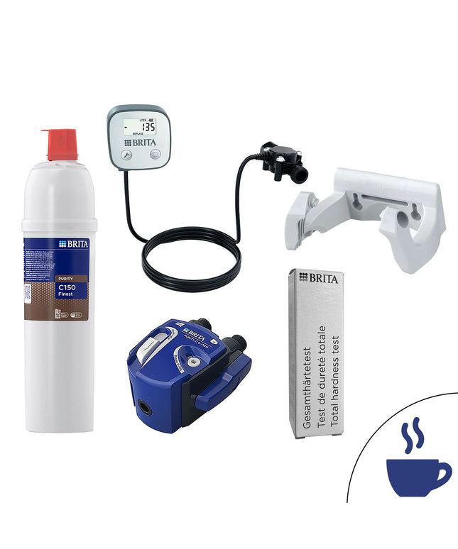 BRITA| PURITY Finest C150 Water Filter Starter Set – for coffee & vending - gypsum-rich water