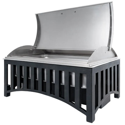 Cal-Mil 1368-13 Full Size Chafer w/ Roll-top Lid & Chafing Fuel Heat