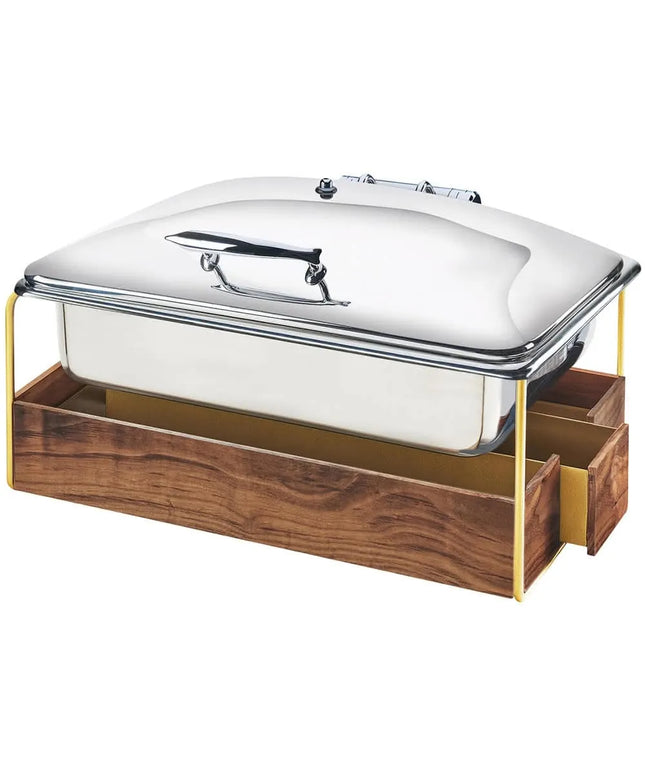 Cal-Mil 3705-46 Full Size Chafer w/ Hinged Lid & Chafing Fuel Heat