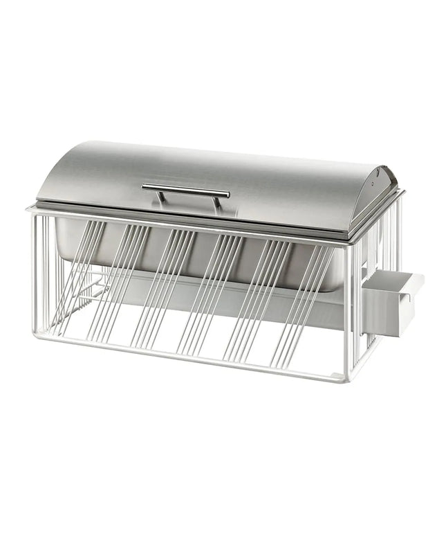 Cal-Mil 4113-15 8 qt Chafer w/ Hinged Lid - 22"W x 13 1/2"D x 12"H, White