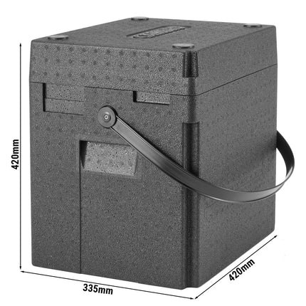 CAMBRO | Cam GoBox® Beverage Carrier – 420×335×420 mm – Black strap