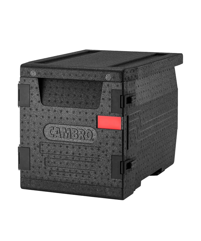 CAMBRO | Cam GoBox® Frontloader – GN 1/1 – Black lid – 440×640×475 mm – 4h temperature hold