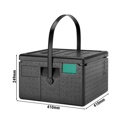 CAMBRO | CAM GOBOX® - insulated pizza delivery box - top-loading - with carry handle - for 4 pizzas - black