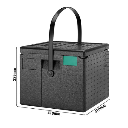 CAMBRO | CAM GOBOX® - insulated pizza delivery box - top-loading - with carry handle - for 6 pizzas - black