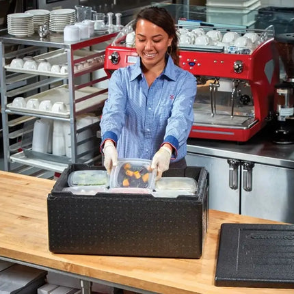 CAMBRO | Cam GoBox® Toploader – 610×430×270 mm – Black – 4h temp hold