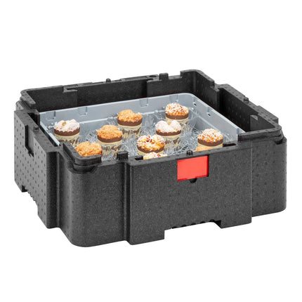 CAMBRO | Cam GoBox® Toploader – 641×641×254 mm – Black – Lid doubles as base