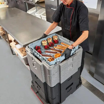 CAMBRO | Cam GoBox® Toploader – 641×641×254 mm – Black – Lid doubles as base