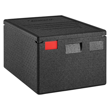 CAMBRO | Cam GoBox® Toploader – EN 60×40 – Black lid – 690×490×370 mm – 4h temperature hold