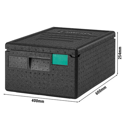 CAMBRO | Cam GoBox® Toploader – GN 1/1 – Black lid – 600×400×257 mm – 4h temperature hold