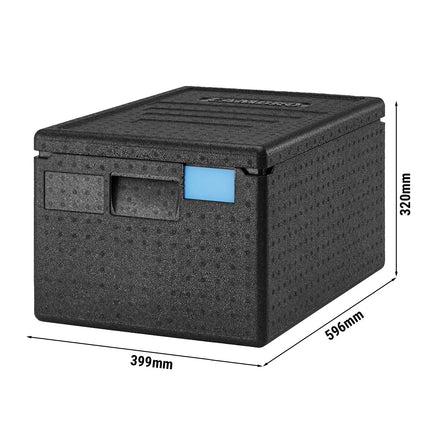 CAMBRO | Cam GoBox® Toploader – GN 1/1 – Black lid – 600×400×316 mm – 4h temperature hold