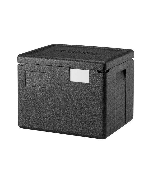 CAMBRO | Cam GoBox® Toploader – GN 1/2 – Black lid – 390×330×316 mm – 4h temperature hold