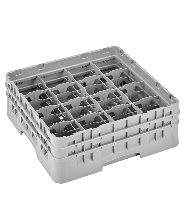 CAMBRO | CAMRACK® Cup & Mug Dishwasher Rack – 16 Compartments – 500×500 mm – 184 mm H – Grey