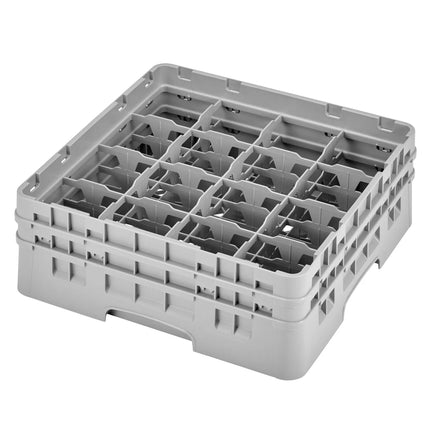 CAMBRO | CAMRACK® Cup & Mug Dishwasher Rack – 16 Compartments – 500×500 mm – 184 mm H – Grey