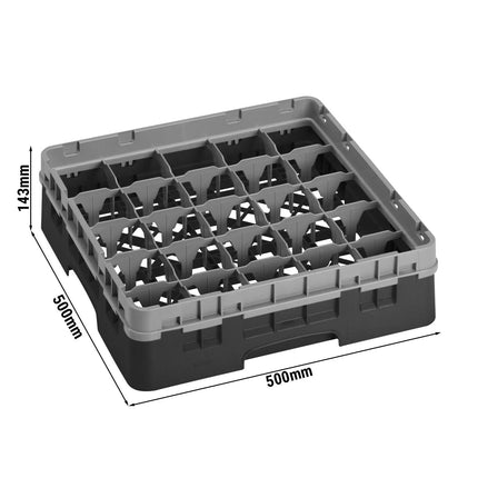CAMBRO | CAMRACK® Glasswasher Rack – 25 Compartments – 500x500 mm – H 143 mm