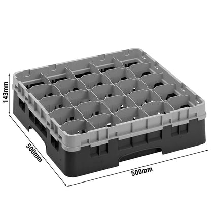 CAMBRO | CAMRACK® Glasswasher Rack – 25 Compartments – 500x500 mm – H 143 mm