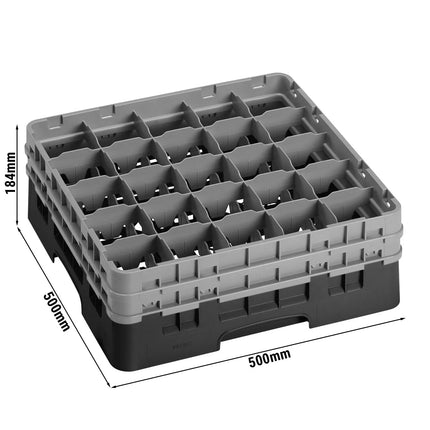 CAMBRO | CAMRACK® Glasswasher Rack – 25 Compartments – 500x500 mm – H 184 mm
