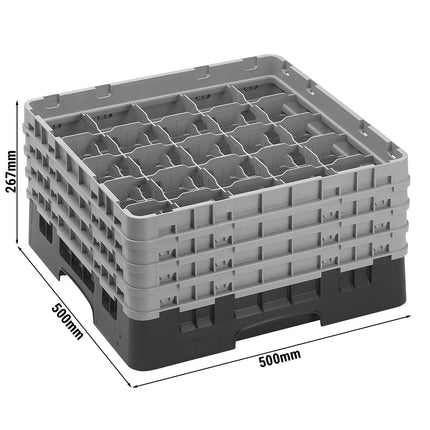 CAMBRO | CAMRACK® Glasswasher Rack – 25 Compartments – 500x500 mm – H 267 mm