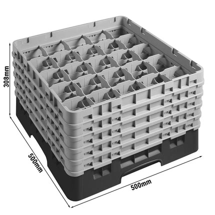 CAMBRO | CAMRACK® Glasswasher Rack – 25 Compartments – 500x500 mm – H 308 mm