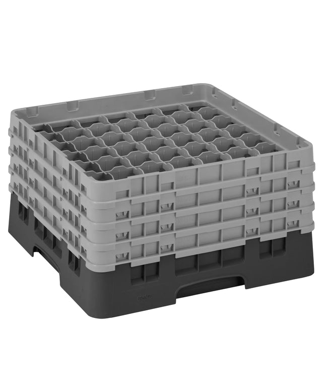 CAMBRO | CAMRACK® Glasswasher Rack – 49-Compartment – 500x500 mm – Ø62 mm – Black – 267 mm high