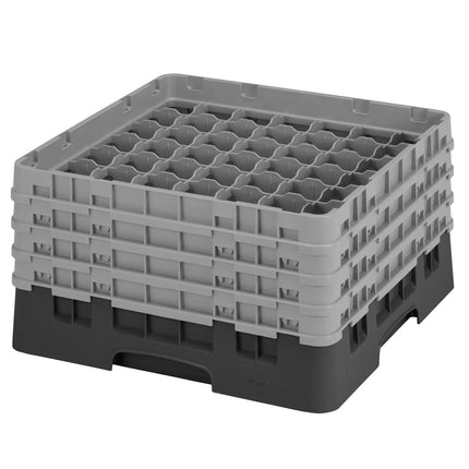 CAMBRO | CAMRACK® Glasswasher Rack – 49-Compartment – 500x500 mm – Ø62 mm – Black – 267 mm high