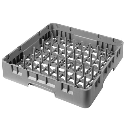 CAMBRO | CAMRACK® Peg Plate Rack – 5×9 – 500x500 mm – Grey – H 101 mm – Configurable for deep plates & lids (5/9 layouts)