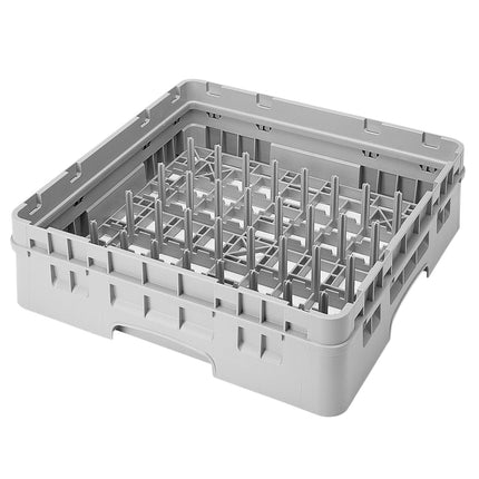 CAMBRO | CAMRACK® Peg Plate Rack – 5×9 – 500x500 mm – Grey – H 143 mm – Configurable for deep plates & lids (5/9 layouts)
