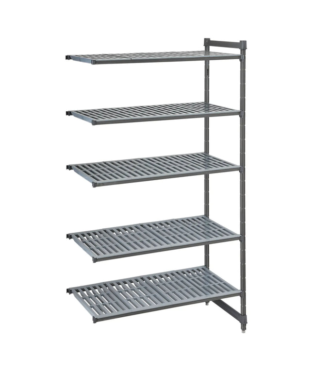CAMBRO | Camshelving® Commercial Basics Plus Add-On Shelving Unit – 4 Slotted Shelves – 718×610 mm
