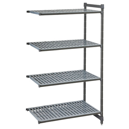 CAMBRO | Camshelving® Commercial Basics Plus Add-On Shelving Unit - 4 Slotted Shelves - 1,023×540 mm - Graphite Grey