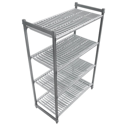 CAMBRO | Camshelving® Commercial Basics Plus Base Shelving Unit - 4 Slotted Shelves - 915×460 mm - Graphite Grey