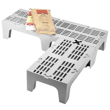CAMBRO | S Series Heavy-Duty Dunnage Rack – Slotted Surface – 1220×533×300 mm – Grey Speckled