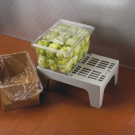 CAMBRO | S Series Heavy-Duty Dunnage Rack – Slotted Surface – 760×533×300 mm – Grey Speckled