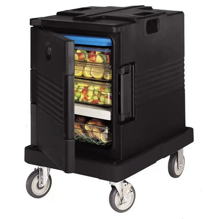 CAMBRO | ULTRA PAN CARRIER® - Insulated Food Carrier – 57 L – 4× GN 1/1 (100 mm) – Black – Patented door vent; Airtight seals