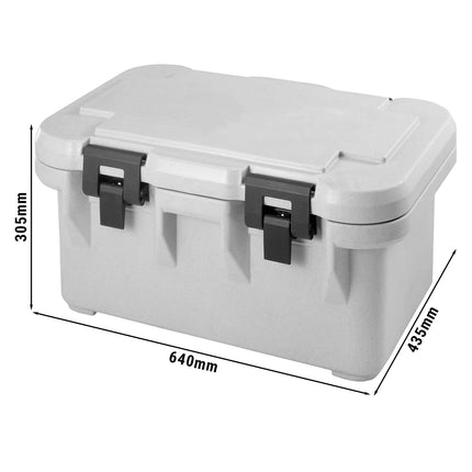 CAMBRO | ULTRA PAN CARRIER® - Ultra Camtainer – Insulated GN 1/1 Food Pan Carrier, Top-Loader – 23.2 L – Granite Grey
