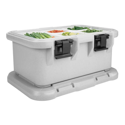 CAMBRO | ULTRA PAN CARRIER® - Ultra Camtainer – Insulated GN 1/1 Food Pan Carrier, Top-Loader – 23.2 L – Granite Grey
