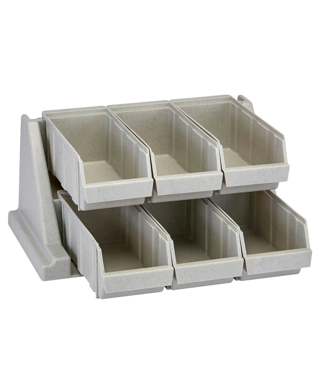 CAMBRO | Versa Organizer - small shelf with 6 containers - 511x488mm - speckled gray
