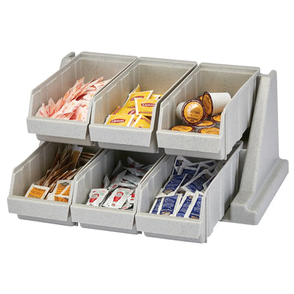 CAMBRO | Versa Organizer - small shelf with 6 containers - 511x488mm - speckled gray